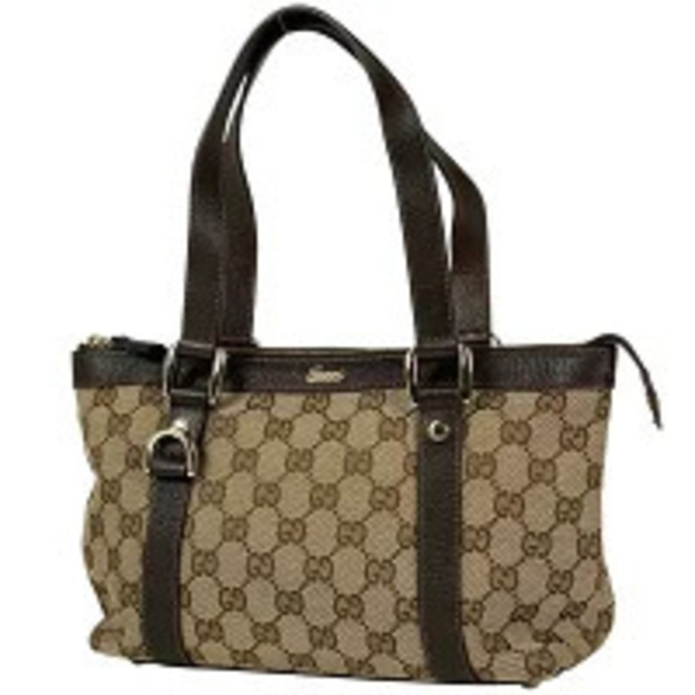 Gucci GG handbag tote bag canvas brown
